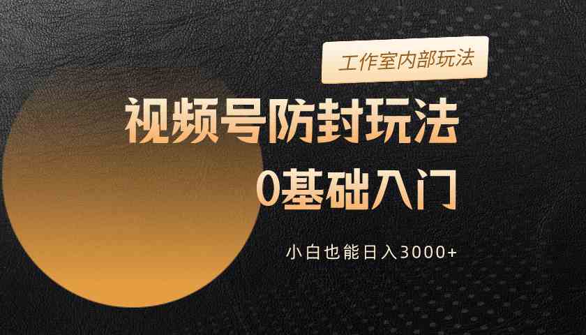 （10107期）2024视频号升级防封玩法，零基础入门，小白也能日入3000+-中创项目网