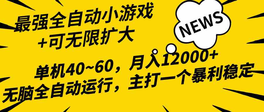 （10046期）2024最新全网独家小游戏全自动，单机40~60,稳定躺赚，小白都能月入过万-中创项目网