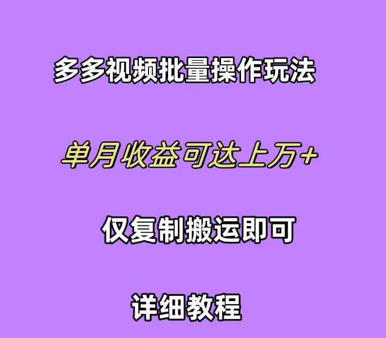 （10029期）拼多多视频带货快速过爆款选品教程 每天轻轻松松赚取三位数佣金 小白必…-中创项目网