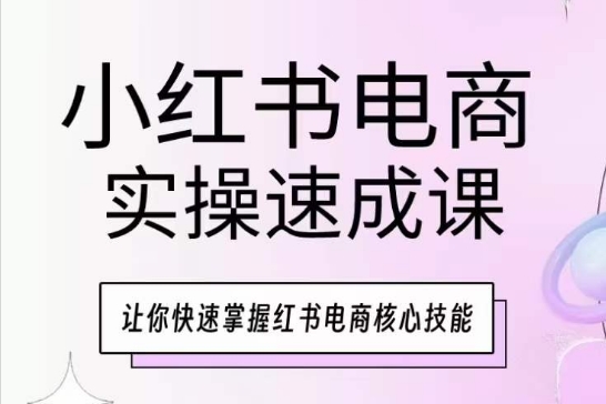 小红书电商实操速成课，让你快速掌握红书电商核心技能-中创项目网