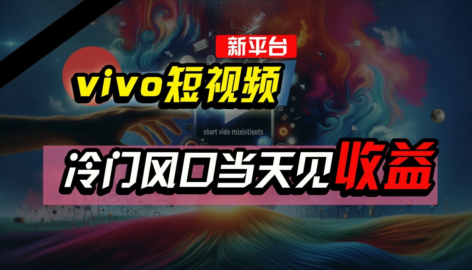 全新平台vivo短视频，新风口AI混剪无脑搬运，冷门风口当天见收益，7天撸了2300+了-中创项目网