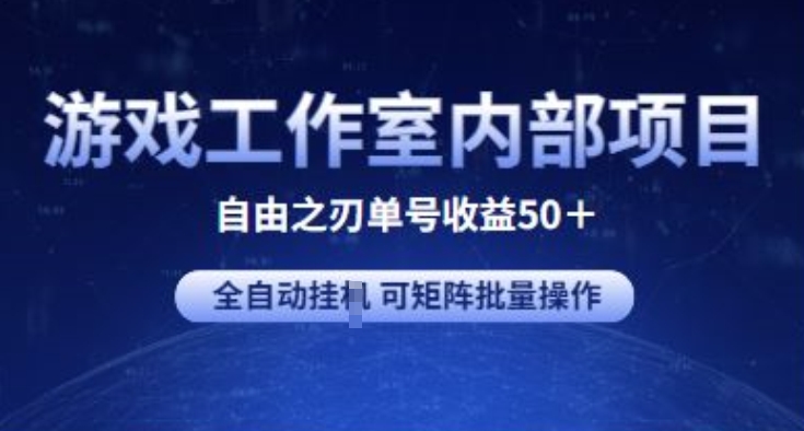 游戏工作室内部项目 自由之刃2 单号收益50+ 全自动挂JI 可矩阵批量操作-中创项目网