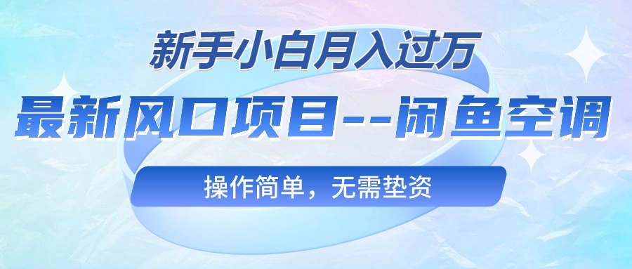 （10767期）最新风口项目—闲鱼空调，新手小白月入过万，操作简单，无需垫资-中创项目网