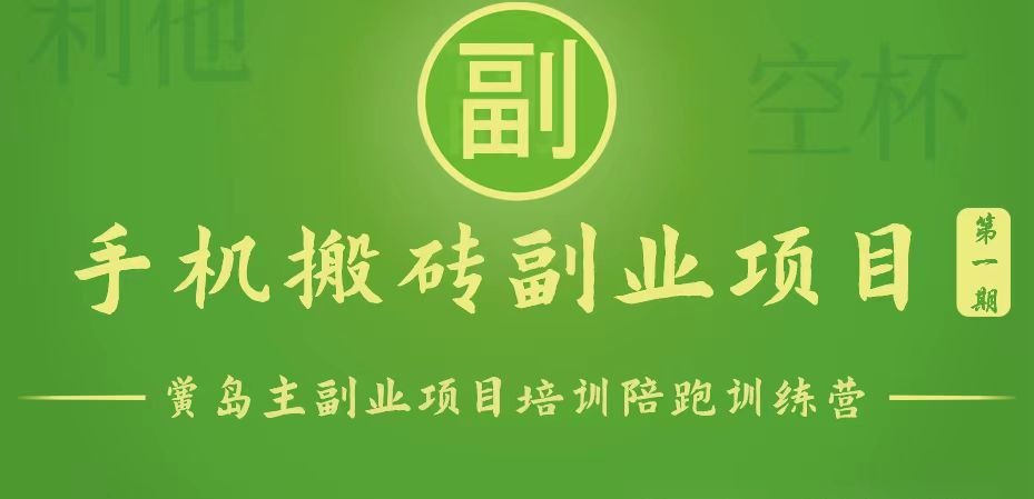 手机搬砖小副业项目训练营1.0，能用手机做的简单小副业-中创项目网