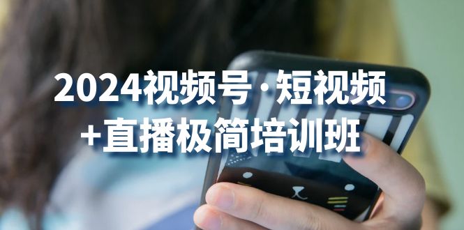 （10797期）2024视频号·短视频+直播极简培训班：抓住视频号风口，流量红利-中创项目网