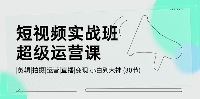 （10836期）短视频实战班-超级运营课，|剪辑|拍摄|运营|直播|变现 小白到大神 (30节)-中创项目网