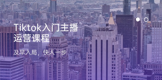 （11045期）Tiktok入门主播运营课程，及早入局，快人一步（11节）-中创项目网
