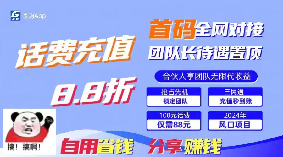 （11083期）88折冲话费，立马到账，刚需市场人人需要，自用省钱分享轻松日入千元，…-中创项目网