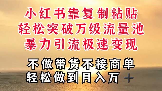 （11139期）深层揭秘小红书，靠复制粘贴，一周突破万级流量池，无脑搬运，暴力引流…-中创项目网