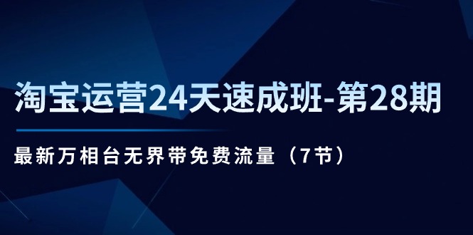 （11182期）淘宝运营24天速成班-第28期：最新万相台无界带免费流量（7节）-中创项目网