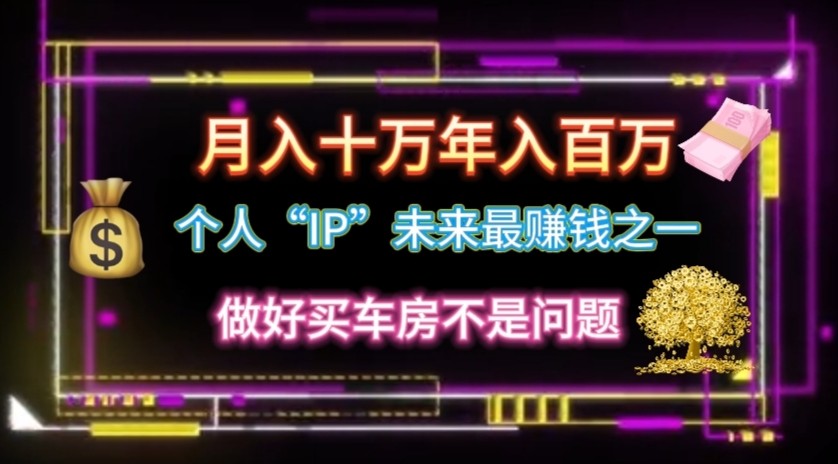 个人“ip”月入10w，年入100w-中创项目网