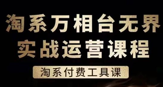 淘系万相台无界实战运营课，淘系付费工具课-中创项目网