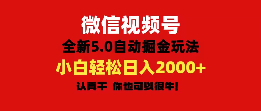 （11332期）微信视频号变现，5.0全新自动掘金玩法，日入利润2000+有手就行-中创项目网