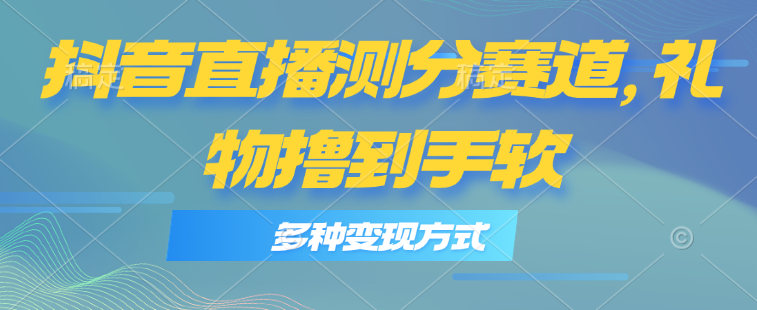 （11380期）抖音直播测分赛道，多种变现方式，轻松日入1000+-中创项目网