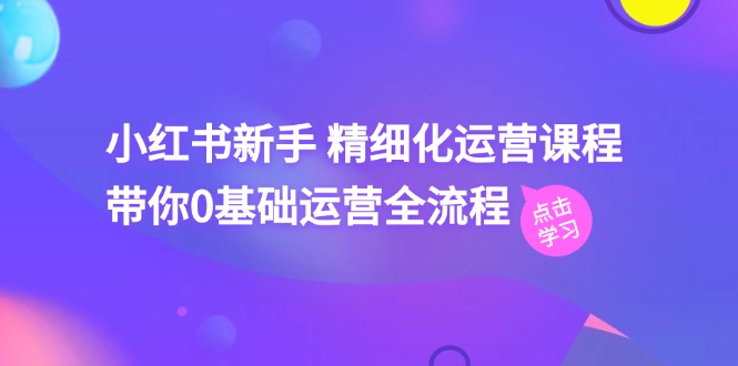 （11417期）小红书新手 精细化运营课程，带你0基础运营全流程（41节视频课）-中创项目网