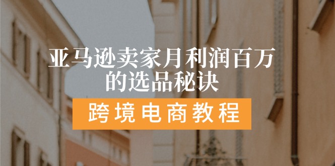（11456期）亚马逊卖家月利润百万的选品秘诀:  抓重点/高利润/大方向/大类目/选品…-中创项目网