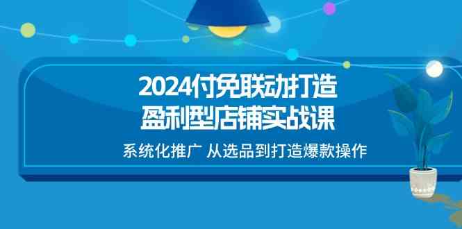 2024付免联动打造盈利型店铺实战课，系统化推广 从选品到打造爆款操作-中创项目网