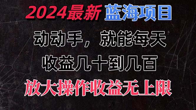 （11470期）有手就行的2024全新蓝海项目，每天1小时收益几十到几百，可放大操作收…-中创项目网