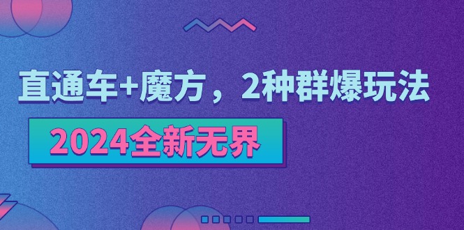 （11479期）2024全新无界：直通车+魔方，2种群爆玩法-中创项目网