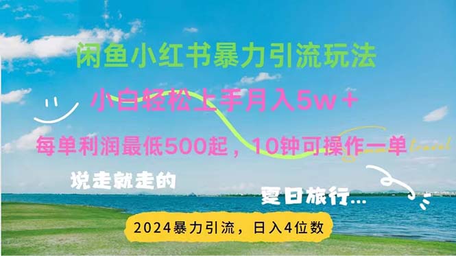 （11650期）2024暑假赚钱项目小红书咸鱼暴力引流，简单无脑操作，每单利润500+，…-中创项目网