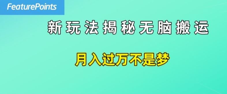 简单操作，每天50美元收入，搬运就是赚钱的秘诀【揭秘】-中创项目网
