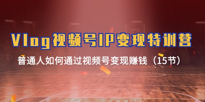 （11654期）Vlog 视频号IP变现特训营，普通人如何通过视频号变现赚钱（15节）-中创项目网
