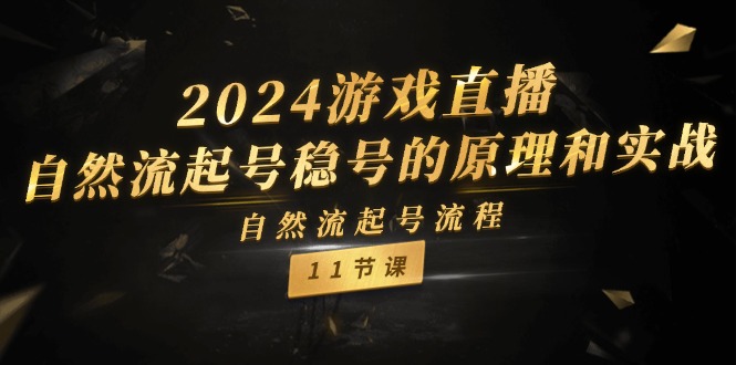 （11653期）2024游戏直播-自然流起号稳号的原理和实战，自然流起号流程（11节）-中创项目网
