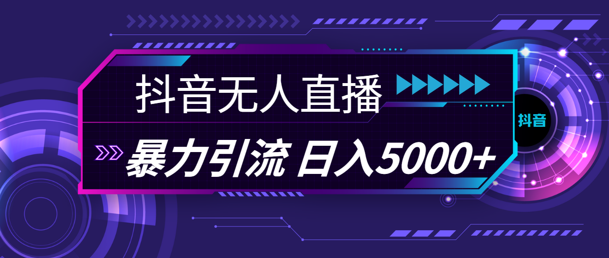 （11709期）抖音无人直播，暴利引流，日入5000+-中创项目网