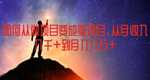 如何从做项目变成卖项目，从月收入几千到月入几万【揭秘】-中创项目网