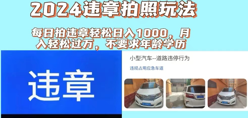 （11743期）2024违章拍照新玩法，推广躺赚+拍照赚钱双模式，日入1000+-中创项目网