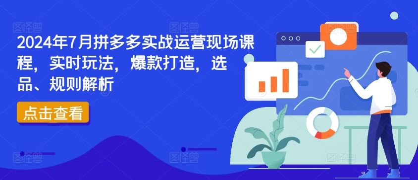 2024年7月拼多多实战运营现场课程，实时玩法，爆款打造，选品、规则解析-中创项目网