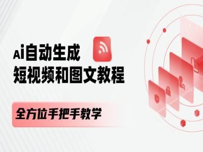 AI自动生成短视频和图文课程，全方位手把手教学-中创项目网