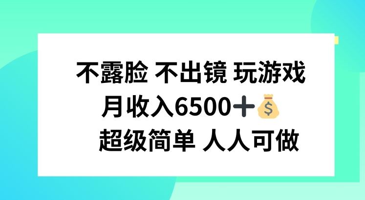 不露脸 不出境 玩游戏，月入6500 超级简单 人人可做【揭秘】-中创项目网
