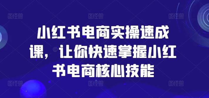 小红书电商实操速成课，让你快速掌握小红书电商核心技能-中创项目网