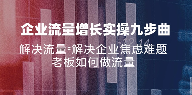 （11822期）企业流量增长实战九步曲，解决流量=解决企业焦虑难题，老板如何做流量-中创项目网