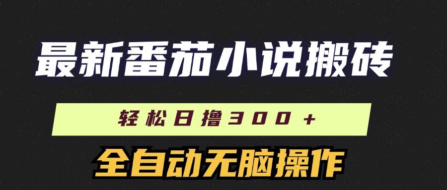 （11904期）最新番茄小说搬砖，日撸300＋！全自动操作，可矩阵放大-中创项目网