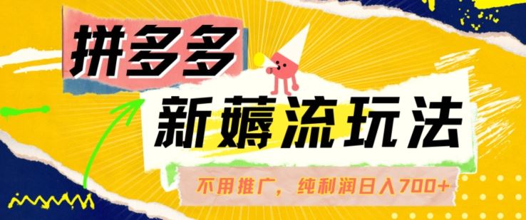 拼多多最新薅流玩法，无需开车推广，纯靠自然流吃饭-单纯赚50+利润，日入700+【揭秘】-中创项目网