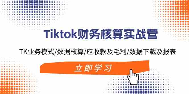 Tiktok财务核算实战营：TK业务模式/数据核算/应收款及毛利/数据下载及报表-中创项目网