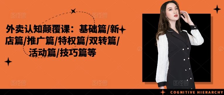 外卖认知颠覆课：基础篇/新店篇/推广篇/特权篇/双转篇/活动篇/技巧篇等-中创项目网