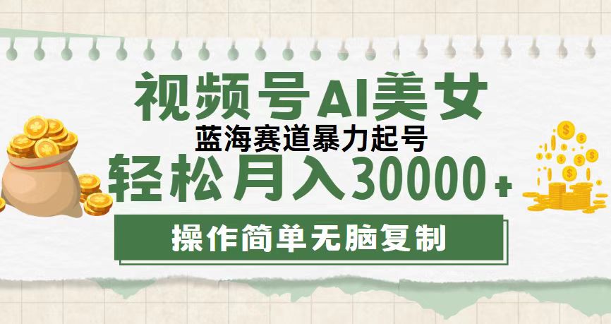 （12087期）视频号AI美女跳舞，轻松月入30000+，蓝海赛道，流量池巨大，起号猛，无…-中创项目网