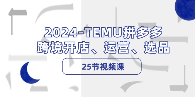 （12106期）2024-TEMU拼多多·跨境开店、运营、选品（25节视频课）-中创项目网
