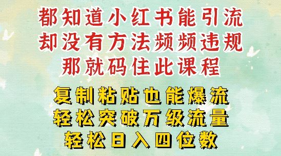 小红书靠复制粘贴一周突破万级流量池干货，以减肥为例，每天稳定引流变现四位数【揭秘】-中创项目网