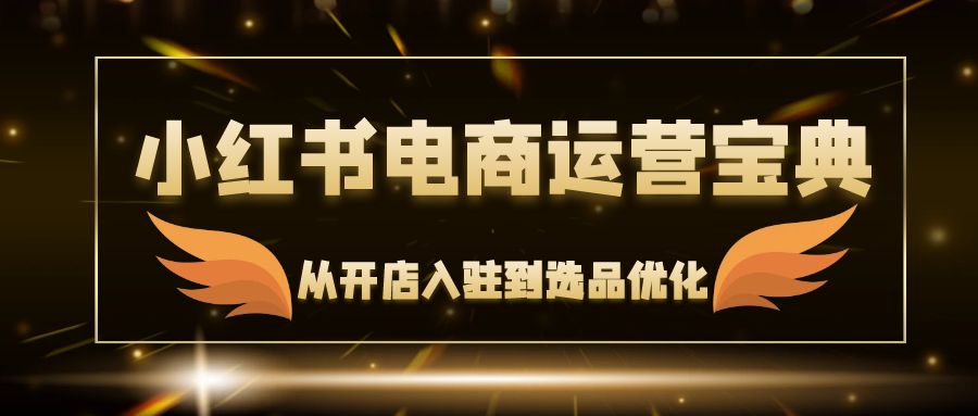 （12497期）小红书电商运营宝典：从开店入驻到选品优化，一站式解决你的电商难题-中创项目网