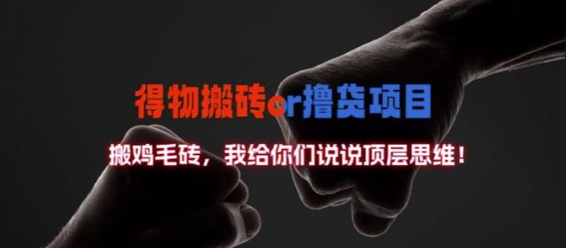 得物搬砖撸货项目?掰下数据，我给你们说说顶层思维【揭秘】-中创项目网
