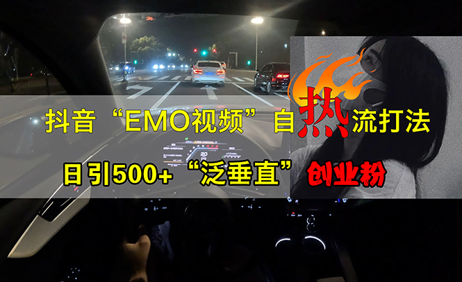 （13029期）抖音EMO视频自热打法，日引500+“泛垂直”创业粉-中创项目网
