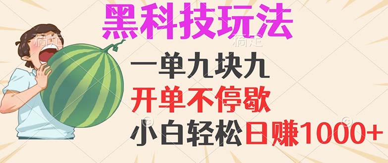 （13046期）黑科技玩法，一单利润9.9，一天轻松100单，日赚1000＋的项目，小白看完…-中创项目网
