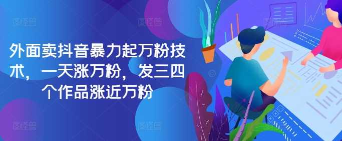 最新抖音暴力起万粉技术，一天涨万粉，发三四个作品涨近万粉-中创项目网