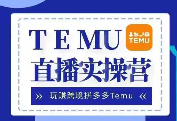 Temu直播实战营，玩赚跨境拼多多Temu，国内电商卷就出海赚美金-中创项目网