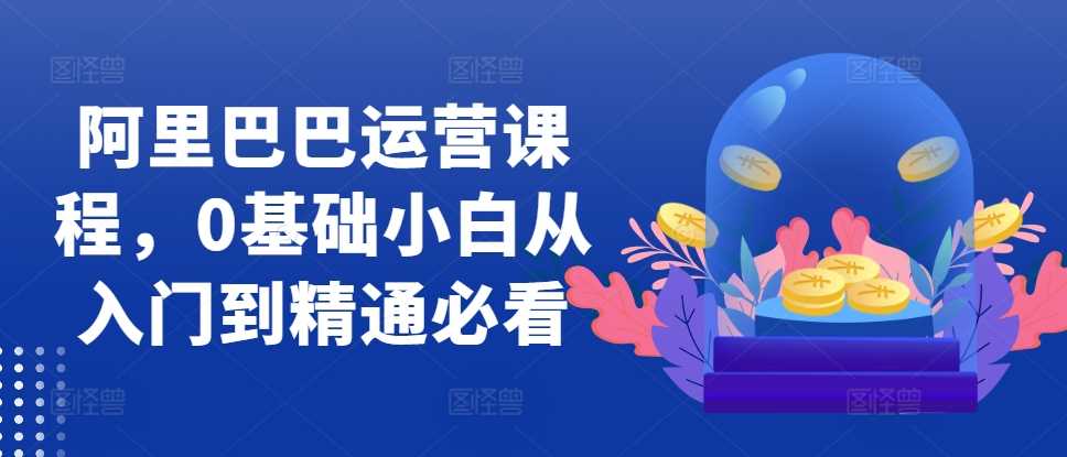 阿里巴巴运营课程，0基础小白从入门到精通必看-中创项目网
