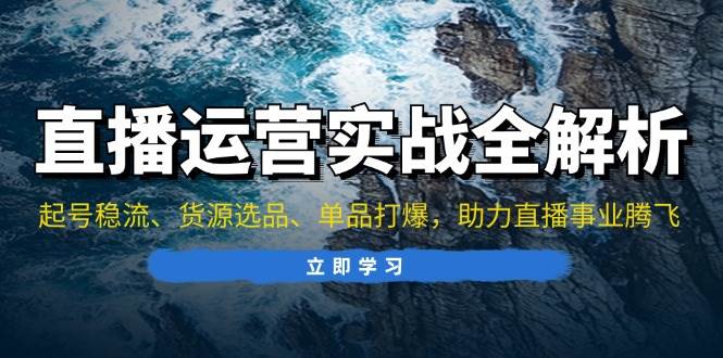 （13294期）直播运营实战全解析：起号稳流、货源选品、单品打爆，助力直播事业腾飞-中创项目网